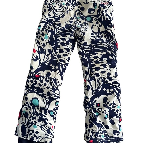 ROXY Girls Navy Butterfly Ski Winter Pants Size Medium - Picture 5 of 8